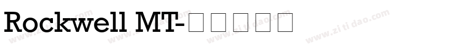Rockwell MT字体转换